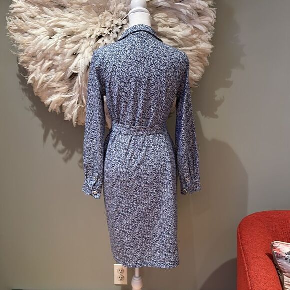 A.P.C. Blue Floral Midi Dress - Picture 2 of 7